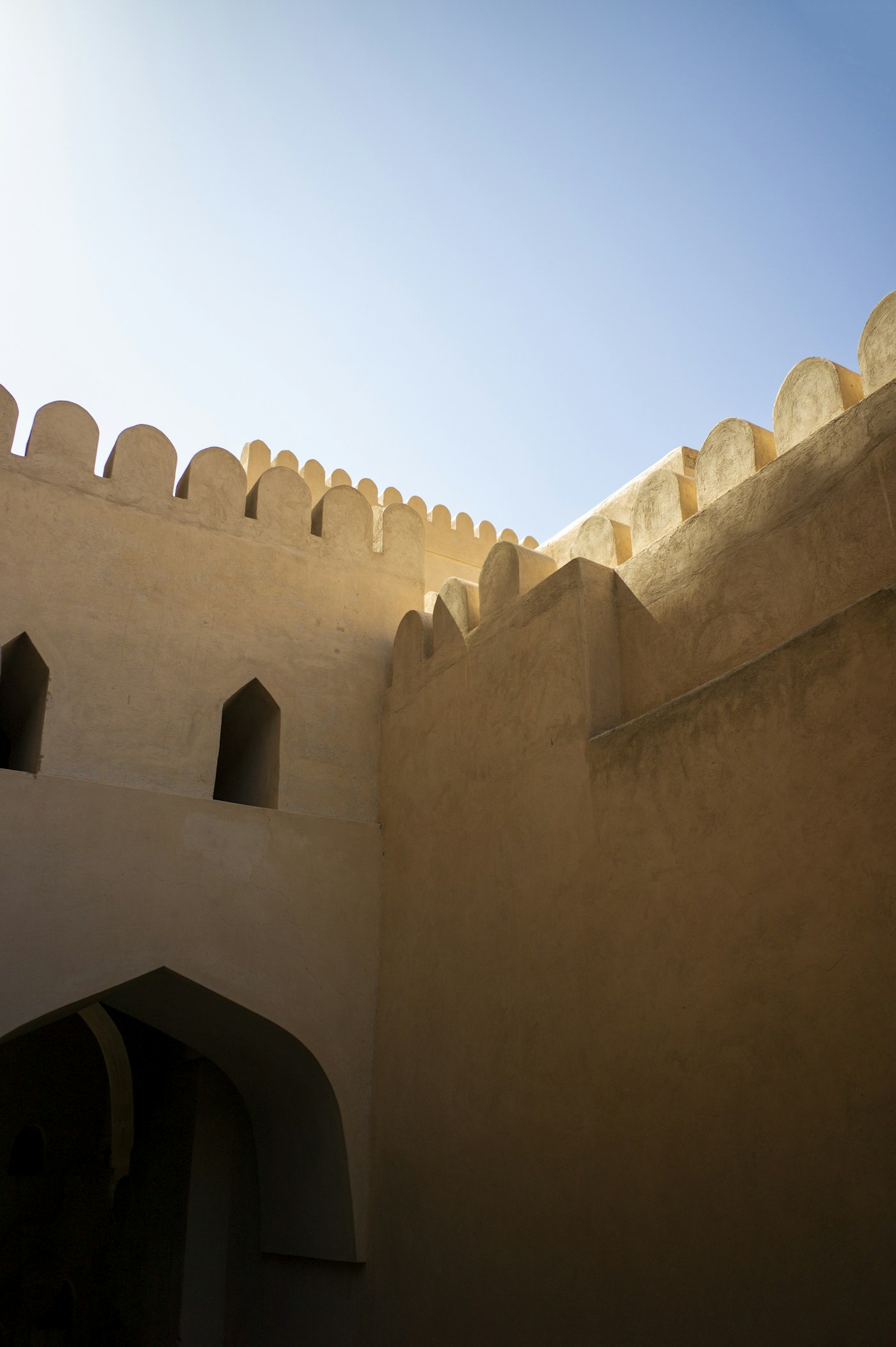 The walls of Fujairah Fort