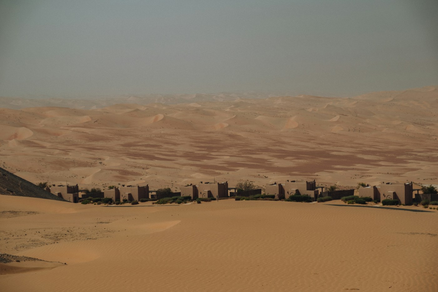 Desert accommodation among the dunes of Liwa